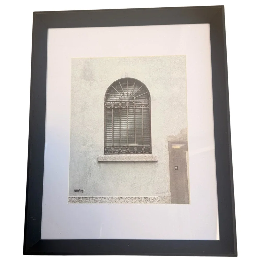 Umbra Black Wood Picture Frame with 7 Interchangeable Art Prints Modern Decor